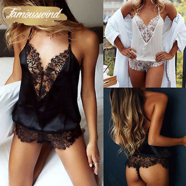 2019 sleepwear women lingerie nightwear dress lace g string babydoll underwear sleevless v neck fashion, Black;red
2019 sleepwear women lingerie nightwear dress lace g string babydoll underwear sleevless v neck fashion, Black;red