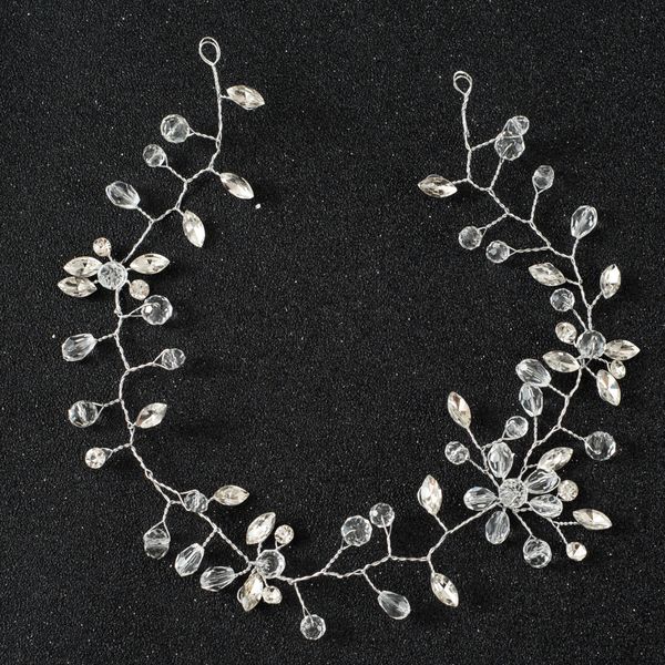 ornaments manual full drill crystal flower modeling bride soft chain hair band hair hoop headwear hair decorate, Silver
ornaments manual full drill crystal flower modeling bride soft chain hair band hair hoop headwear hair decorate, Silver