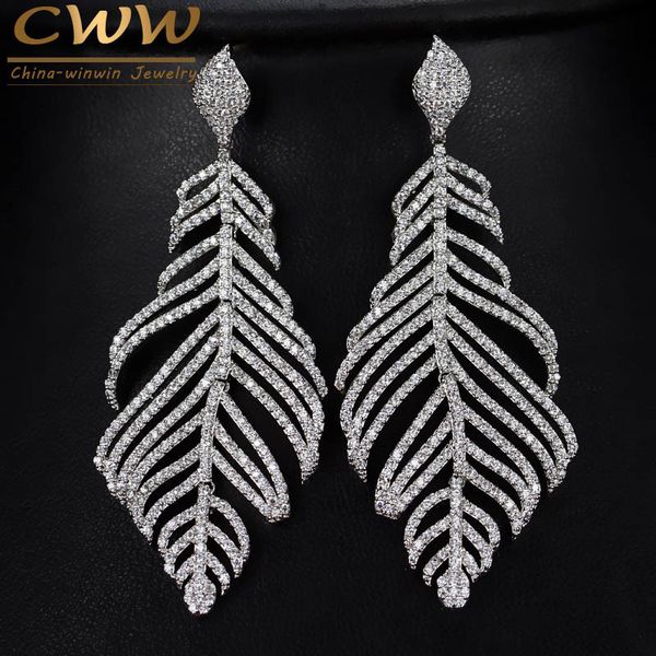 cwwzircons special micro cubic zirconia stone paved large long dangle drop earrings jewelry with 925 sterling silver pin cz366
cwwzircons special micro cubic zirconia stone paved large long dangle drop earrings jewelry with 925 sterling silver pin cz366
