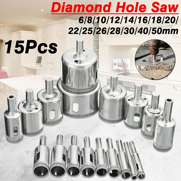 diamond hole saw drill bit tool 6-50mm ceramic porcelain glass marble 6/8/10/12/14/16/18/20/22/25/26/28/30/40 / 50mm
diamond hole saw drill bit tool 6-50mm ceramic porcelain glass marble 6/8/10/12/14/16/18/20/22/25/26/28/30/40 / 50mm