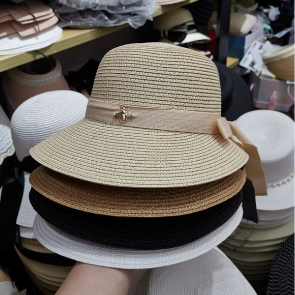 bee bowknot fisherman's straw straw sunscreen women's travel sunscreen hat beach hat children's all-match, Blue;gray
bee bowknot fisherman's straw straw sunscreen women's travel sunscreen hat beach hat children's all-match, Blue;gray