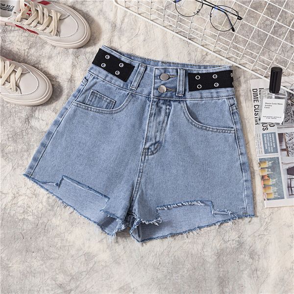 summer denim shorts women korean loose hole torn edge high waist jeans women's students wide leg shorts jeans, Blue
summer denim shorts women korean loose hole torn edge high waist jeans women's students wide leg shorts jeans, Blue