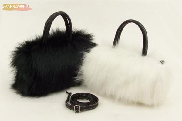 new pu girls lady fashion pu leather fashion amp; faux fur handbag shoulder bag smr88