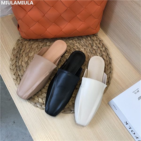 miulamiula brand designers 2020 summer new fashion soft bottom pleated flat leather slippers slip on loafers mules flip flops, Black
miulamiula brand designers 2020 summer new fashion soft bottom pleated flat leather slippers slip on loafers mules flip flops, Black