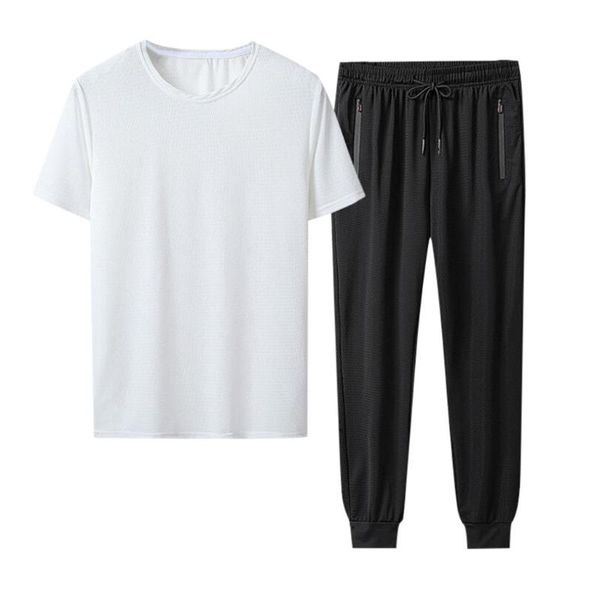 casual male tracksuit clothing summer men set fitness suit sporting suits short sleeve t shirt pants quick drying 2 piece set #c, Gray
casual male tracksuit clothing summer men set fitness suit sporting suits short sleeve t shirt pants quick drying 2 piece set #c, Gray