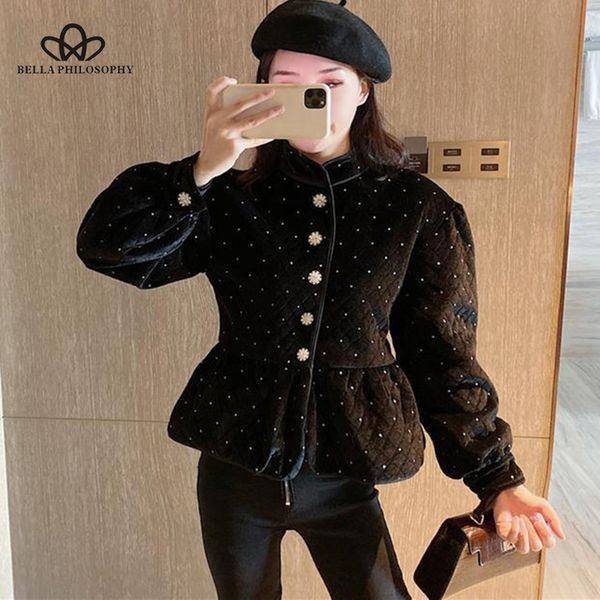 bella philosophy winter velvet warm coats heavy industry lantern long sleeve sequin embroidery diamond women parkas outwear, Black
bella philosophy winter velvet warm coats heavy industry lantern long sleeve sequin embroidery diamond women parkas outwear, Black