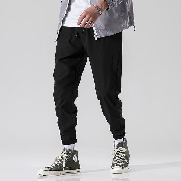 fashionable casual men trousers 2020 spring summer trend slim solid color trousers lightweight straight ankle-length pants, Black
fashionable casual men trousers 2020 spring summer trend slim solid color trousers lightweight straight ankle-length pants, Black