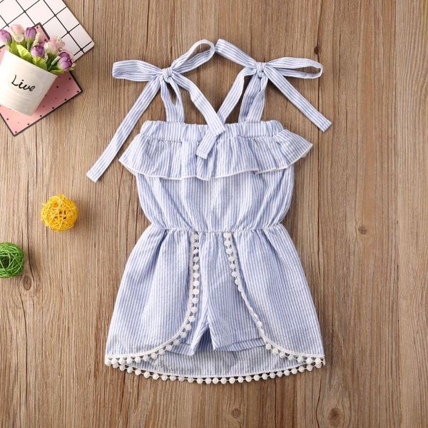 pudcoco toddler baby girl clothes summer sleeveless striped tassel strap romper dress casual ruffle sundress clothes, Red;yellow
pudcoco toddler baby girl clothes summer sleeveless striped tassel strap romper dress casual ruffle sundress clothes, Red;yellow