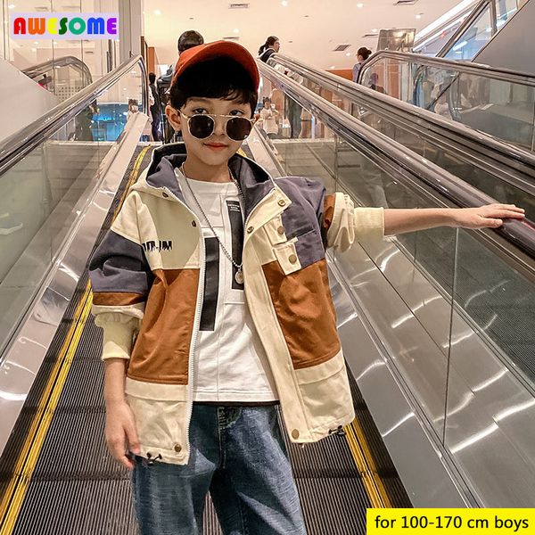 kids boys clothing cotton jackets sping autumn long active jacket for boys teens hooded color block windbreaker coats 4-14 years, Blue;gray
kids boys clothing cotton jackets sping autumn long active jacket for boys teens hooded color block windbreaker coats 4-14 years, Blue;gray
