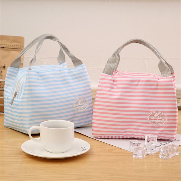 lunch bag striped thick functional aluminum foil insulated family storage picnic carry case portable practical lunch bag, Blue;pink
lunch bag striped thick functional aluminum foil insulated family storage picnic carry case portable practical lunch bag, Blue;pink
