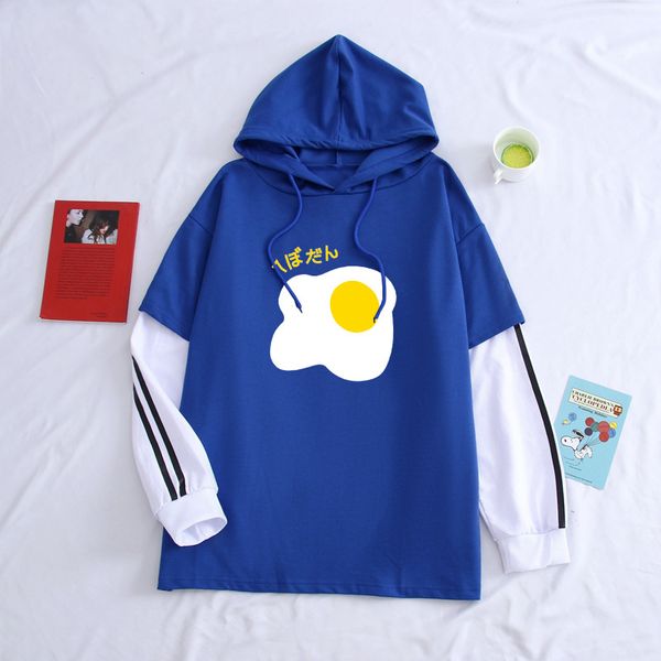 mens patchwork hoodies sweatshirt omelette print autumn winter fake two pieces long sleeve hooded pullover top, Black
mens patchwork hoodies sweatshirt omelette print autumn winter fake two pieces long sleeve hooded pullover top, Black