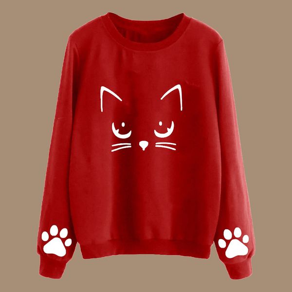 pullover cat print hoodie poleron mujer 2019 crew neck sweatshirt cat kawaii harajuku casual wine red cute women hoodies 3xl, Black
pullover cat print hoodie poleron mujer 2019 crew neck sweatshirt cat kawaii harajuku casual wine red cute women hoodies 3xl, Black