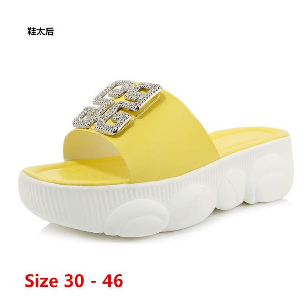 med high heel platform sandals female summer women thick bottom shoes wedge open toe women's sandals small big size 30 - 46, Black
med high heel platform sandals female summer women thick bottom shoes wedge open toe women's sandals small big size 30 - 46, Black