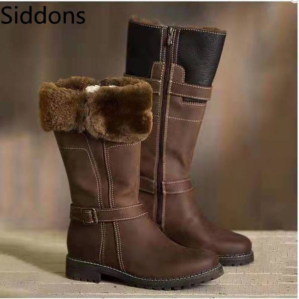 women knee high lazin large low heel combat boots gladiator pu leather winter antiskid snow boots botas mujer invierno d74, Black
women knee high lazin large low heel combat boots gladiator pu leather winter antiskid snow boots botas mujer invierno d74, Black