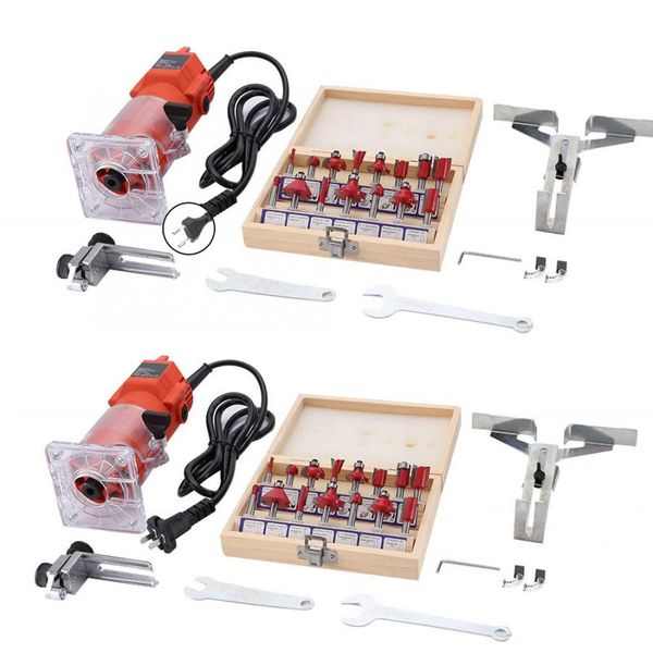 woodwork slotting electric wood trimmer engraving electric trimmer with 15 router bits tool
woodwork slotting electric wood trimmer engraving electric trimmer with 15 router bits tool