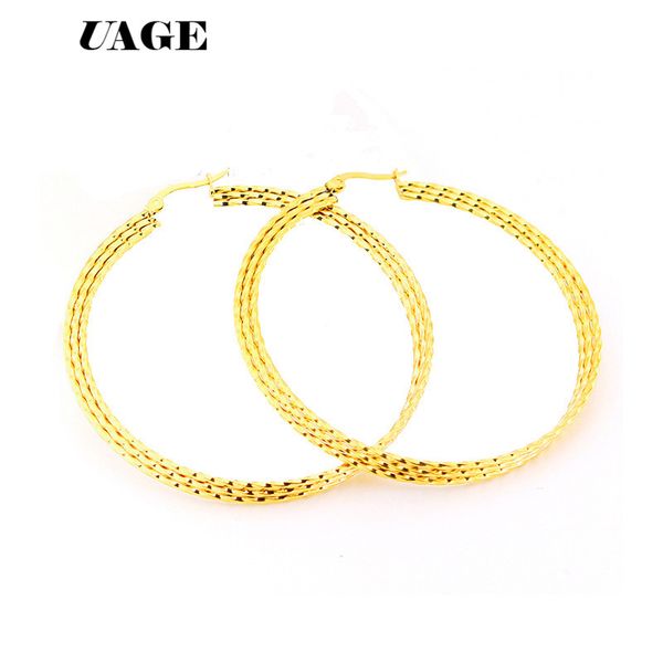 uage 1 pair women hypoallergenic stainless steel rounded smooth big large hoop earrings jewelry 30-60mm, Golden;silver
uage 1 pair women hypoallergenic stainless steel rounded smooth big large hoop earrings jewelry 30-60mm, Golden;silver