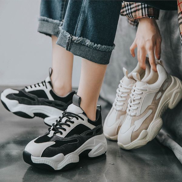 2019 otoño nuevos zapatos casuales de cuero de moda tendencia salvaje zapatos únicos gruesos planos transpirables zapato, Black
2019 otoño nuevos zapatos casuales de cuero de moda tendencia salvaje zapatos únicos gruesos planos transpirables zapato, Black