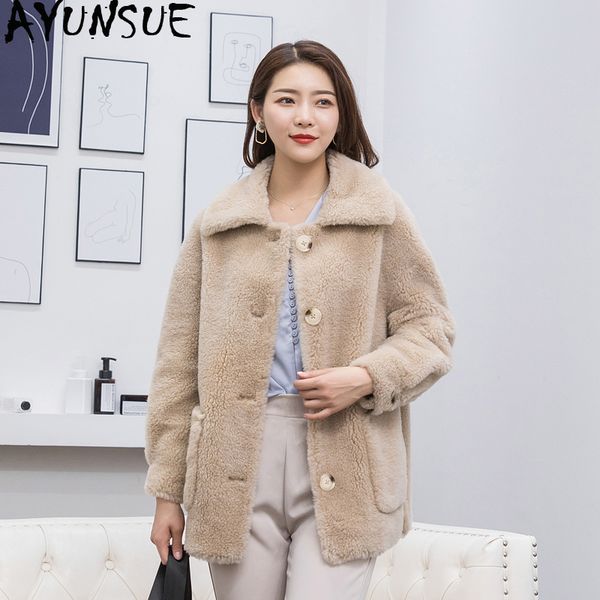 ayunsue real fur coat female sheep shearling fur korean jackets 2019 autumn winter jacket women real wool coats and jackets my, Black
ayunsue real fur coat female sheep shearling fur korean jackets 2019 autumn winter jacket women real wool coats and jackets my, Black