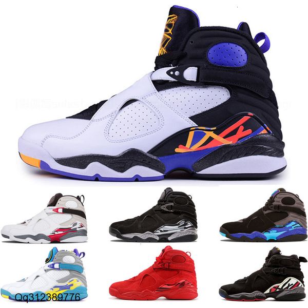 new 8 8s three peat basketball shoes for men fashion mens countdown pack chrome valentines day aqua white playoff sports sneakers size 7-13
new 8 8s three peat basketball shoes for men fashion mens countdown pack chrome valentines day aqua white playoff sports sneakers size 7-13