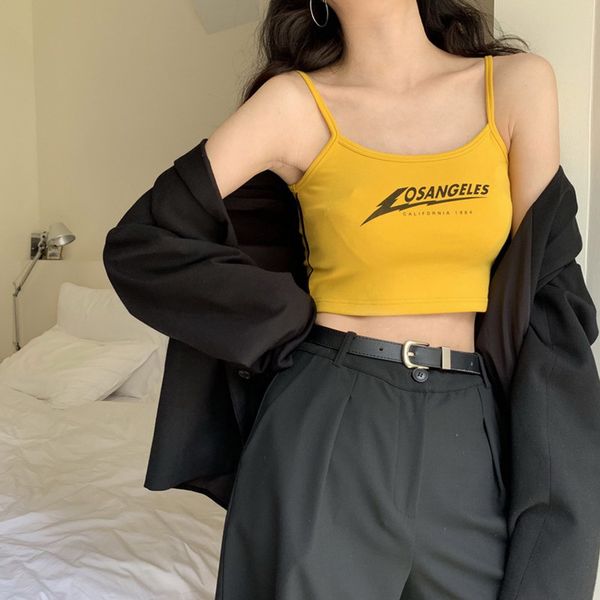 2020 women summer fashion tank concise short style casual all-match letter printed slim fit camisole mujer, White
2020 women summer fashion tank concise short style casual all-match letter printed slim fit camisole mujer, White