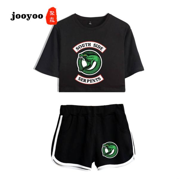 summer snake pattern letter print round neck short sleeve sports suit female jooyoo, White
summer snake pattern letter print round neck short sleeve sports suit female jooyoo, White