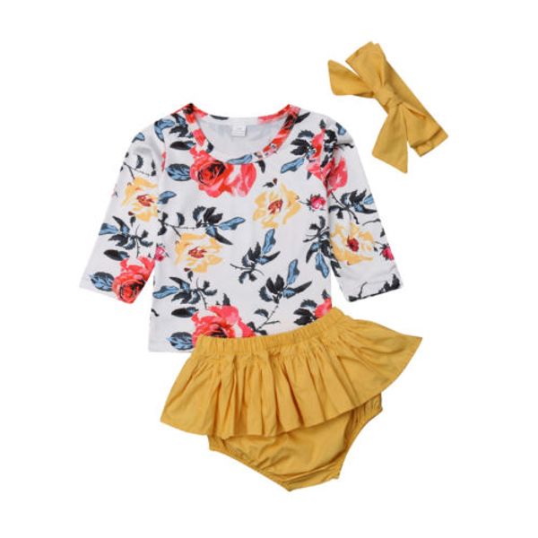 2019 newborn baby girls romper jumpsuit tutu skirt headband outfits clothes set, White
2019 newborn baby girls romper jumpsuit tutu skirt headband outfits clothes set, White