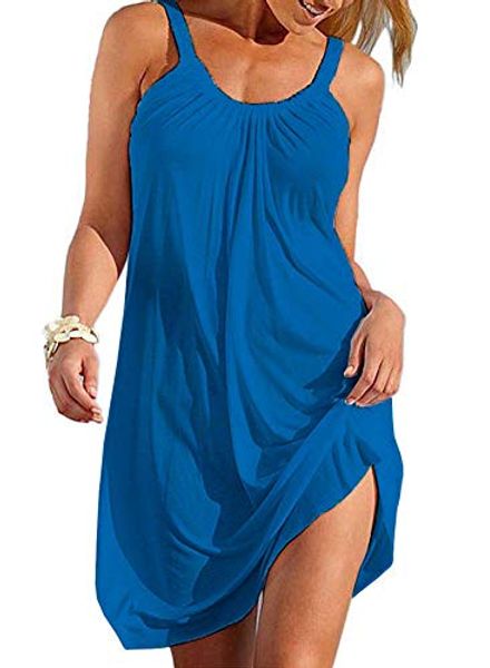camisunny women summer casual loose mini dress sleeveless beach bikini swimsuit cover up, Black;gray
camisunny women summer casual loose mini dress sleeveless beach bikini swimsuit cover up, Black;gray