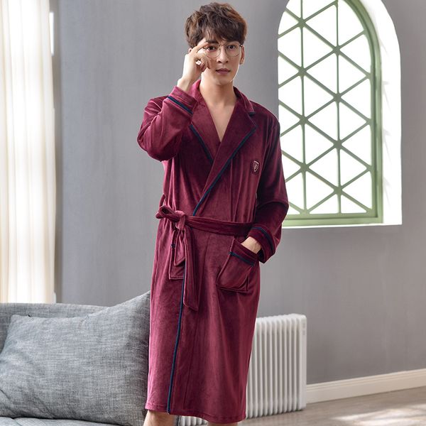 mens robes winter thicken island velvet high-grade autumn dressing gowns for men plus size fashion solid color male bathrobe 3xl, Black;brown
mens robes winter thicken island velvet high-grade autumn dressing gowns for men plus size fashion solid color male bathrobe 3xl, Black;brown