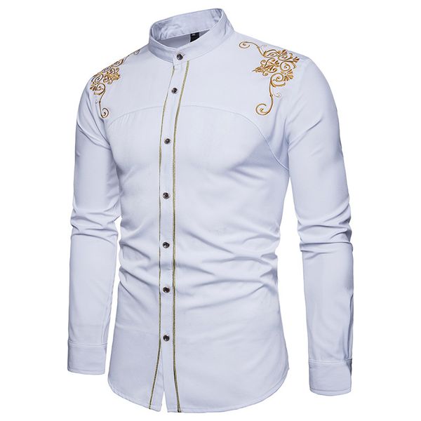 men's slim court embroidery shirt cotton shirt casual business men banquet dress shirts 4 color size - s-xx, White;black
men's slim court embroidery shirt cotton shirt casual business men banquet dress shirts 4 color size - s-xx, White;black