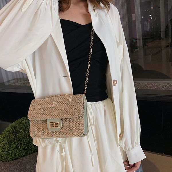 fashion 2019 casual summer fashion women's solid color flower straw chain shoulder bag messenger simple bag
fashion 2019 casual summer fashion women's solid color flower straw chain shoulder bag messenger simple bag