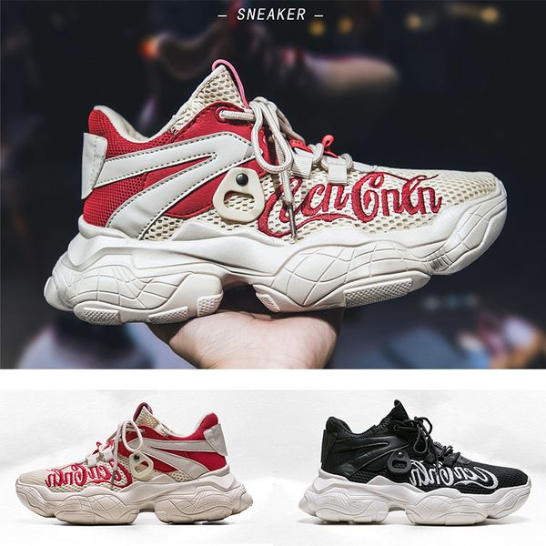 for men women old dad shoes flying line red black white comfortable gym athletic trainers sports sneakers casual shoes 39-44, White;red
for men women old dad shoes flying line red black white comfortable gym athletic trainers sports sneakers casual shoes 39-44, White;red