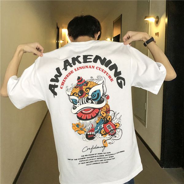 new short-sleeved t-shirt men's round neck loose summer compassionate korean version trend half-sleeved fashion tide brand five-point s, White;black
new short-sleeved t-shirt men's round neck loose summer compassionate korean version trend half-sleeved fashion tide brand five-point s, White;black
