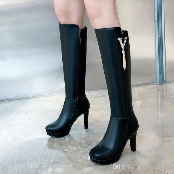 big small size 32 33 34 to 40 41 42 43 winter fashion womens tall knee high pu leather boots come with box, Black
big small size 32 33 34 to 40 41 42 43 winter fashion womens tall knee high pu leather boots come with box, Black