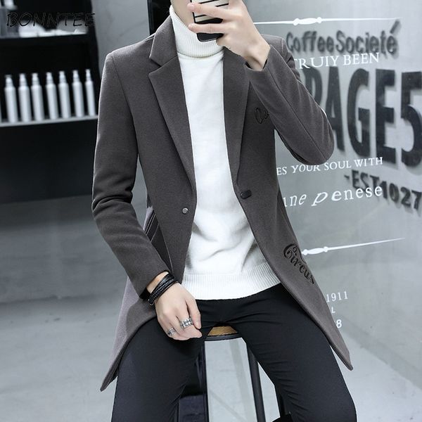 wool men large size winter turn-down collar pockets leisure long coats mens 2019 woolen korean style slim all-match blends chic, Black
wool men large size winter turn-down collar pockets leisure long coats mens 2019 woolen korean style slim all-match blends chic, Black