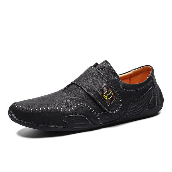 men's shoes comfortable casual shoes leather men loafers waterproof split leather mens flats moccasins size 39-46, Black
men's shoes comfortable casual shoes leather men loafers waterproof split leather mens flats moccasins size 39-46, Black