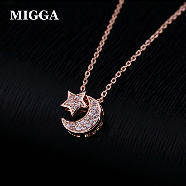 migga rose gold color cubic zirconia paved mini moon star clavicle chain necklace for women gift jewelry, Silver
migga rose gold color cubic zirconia paved mini moon star clavicle chain necklace for women gift jewelry, Silver