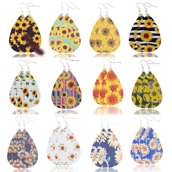 1pair bohemian style sunflower printed pu leather pendant earrings lightweight dangle earrings jewelry for women, Silver
1pair bohemian style sunflower printed pu leather pendant earrings lightweight dangle earrings jewelry for women, Silver