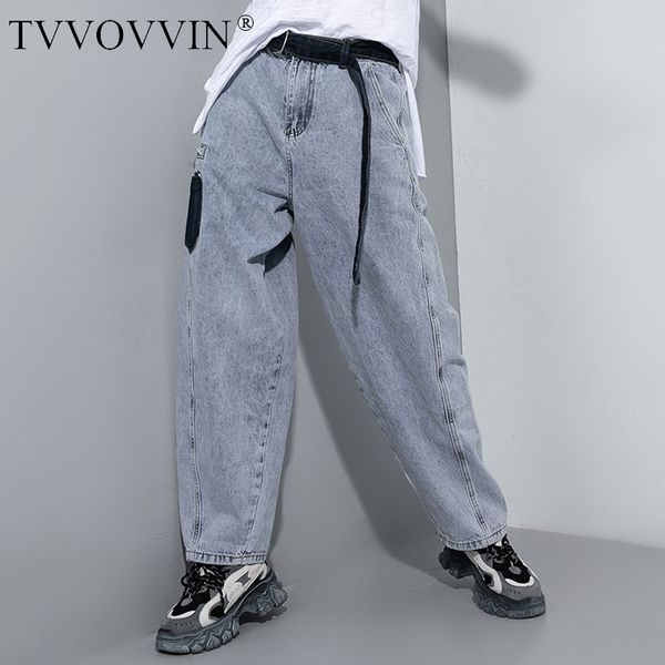 loose contrast color with belt long wide leg jeans high waist loose women trousers fashion tide spring autumn 2020 4e0a, Blue
loose contrast color with belt long wide leg jeans high waist loose women trousers fashion tide spring autumn 2020 4e0a, Blue