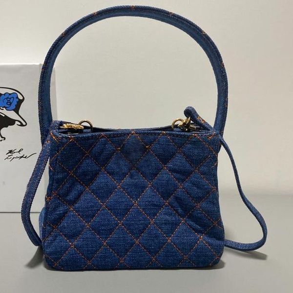 fashion woman bags blue jeans bag handbag crossbody ladies plaid shoulder bag women graffiti handbag