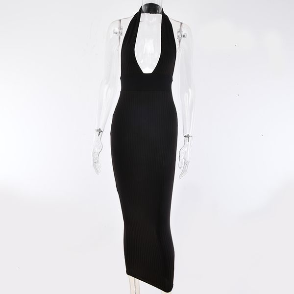 long dress women designer clothes halter backless knitted pencil dress cap sleeve long bodycon party dress elegant autumn winter, Black;gray
long dress women designer clothes halter backless knitted pencil dress cap sleeve long bodycon party dress elegant autumn winter, Black;gray