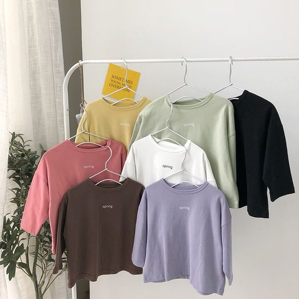 spring boys girls letters printed pure cotton tees children 7 colors casual long sleeve t shirts y200704, Blue
spring boys girls letters printed pure cotton tees children 7 colors casual long sleeve t shirts y200704, Blue