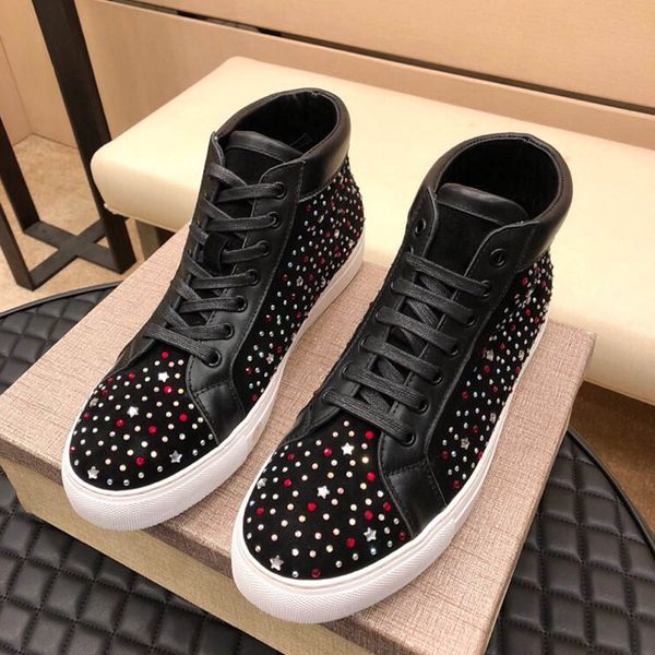 fashion hight quality metal riveted crow leather casual high shoes men black lack up outdoor breathable shoes wear board shoes men
fashion hight quality metal riveted crow leather casual high shoes men black lack up outdoor breathable shoes wear board shoes men