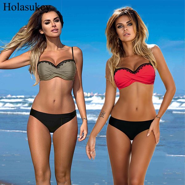 solid bikinis women push up bikini set lace up bordered swimsuit plus size bathing suit female swimwear beachwear biquini
solid bikinis women push up bikini set lace up bordered swimsuit plus size bathing suit female swimwear beachwear biquini