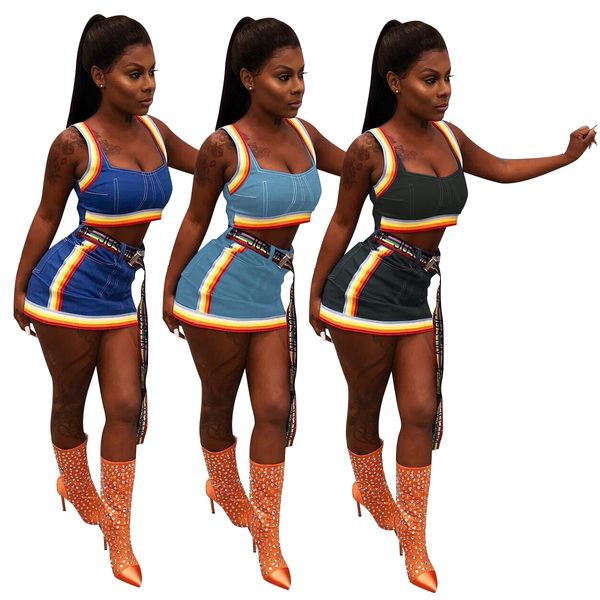 two piece dress womens braid jeans set for women cropped tank mini skirt female night club outfit summer suits, White
two piece dress womens braid jeans set for women cropped tank mini skirt female night club outfit summer suits, White