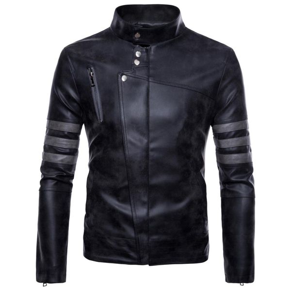 2019 spring new style large size men's wear vintage retro locomotive leather coat sportsman leather jacket k-4-b022, Black
2019 spring new style large size men's wear vintage retro locomotive leather coat sportsman leather jacket k-4-b022, Black