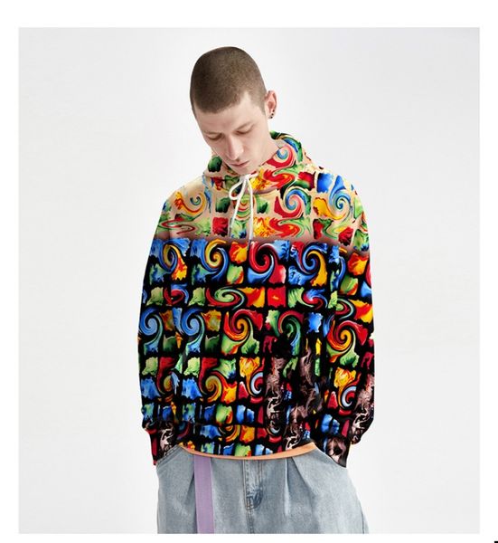 2019 new fashion hoodies men 3d ins loose tide color block plaid print hoodies sweatshirts moletom feminino hoodies, Black
2019 new fashion hoodies men 3d ins loose tide color block plaid print hoodies sweatshirts moletom feminino hoodies, Black
