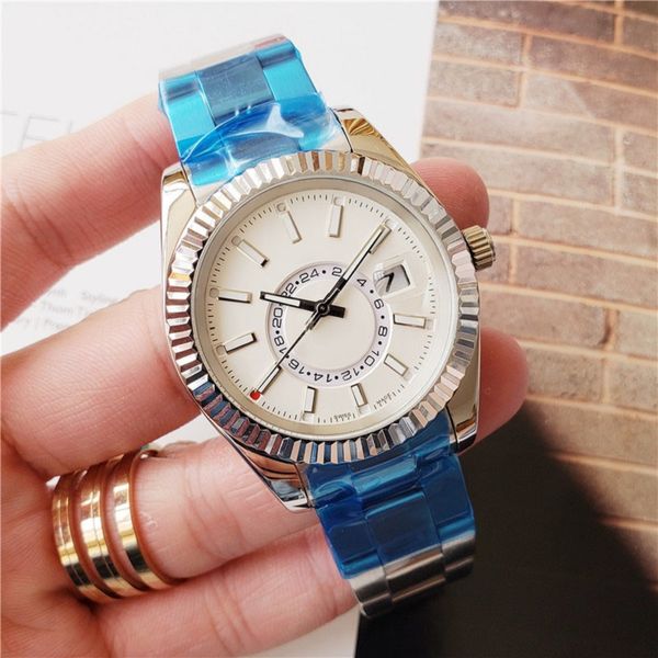 new mens automatic deweller watch mechanical calendar 42mm watch stainless steel sky mens business wristwatch, Slivery;brown
new mens automatic deweller watch mechanical calendar 42mm watch stainless steel sky mens business wristwatch, Slivery;brown