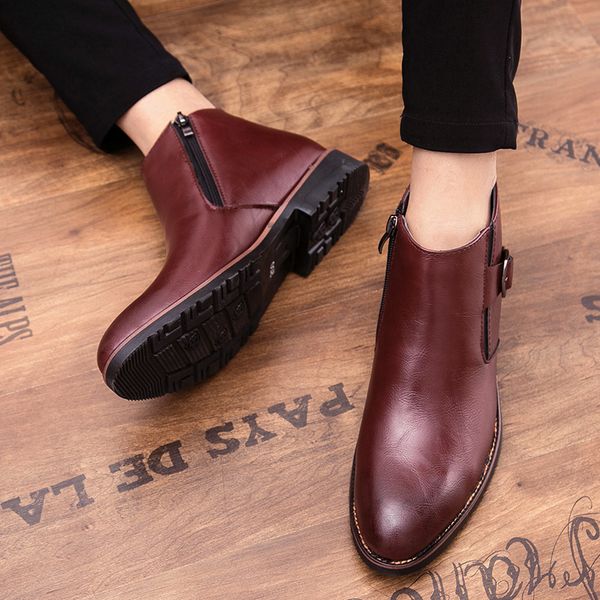 martin boots winter high-shoes korean version trend pointed british style retro short boots, Black
martin boots winter high-shoes korean version trend pointed british style retro short boots, Black