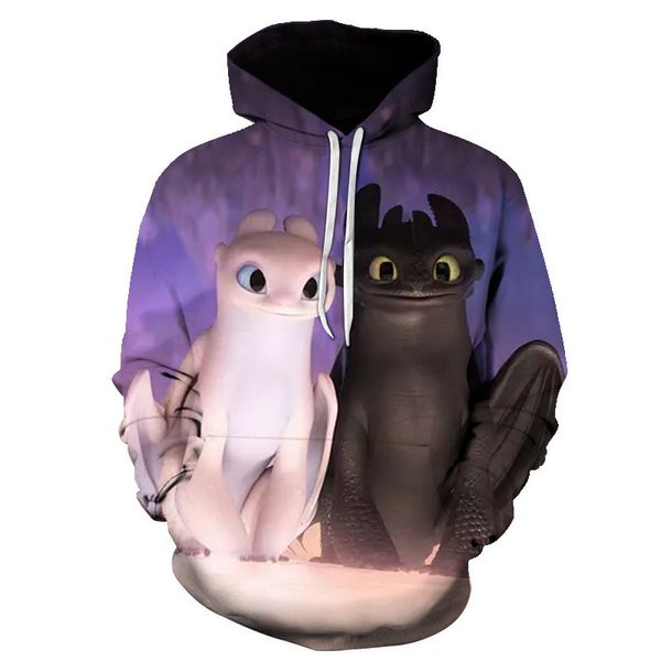 2019 new toothless print men's sweatshirts how to train your dragon figures light fury white dragon printed male hoodies, Black
2019 new toothless print men's sweatshirts how to train your dragon figures light fury white dragon printed male hoodies, Black
