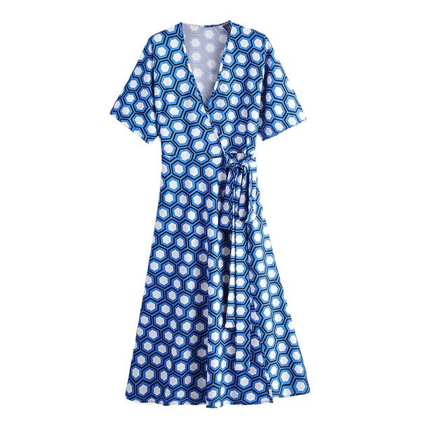 2019 sky blue v-neck dress women geometric belt tie high waist vestido a-line long dress elegant summer vestidos, Black;gray
2019 sky blue v-neck dress women geometric belt tie high waist vestido a-line long dress elegant summer vestidos, Black;gray